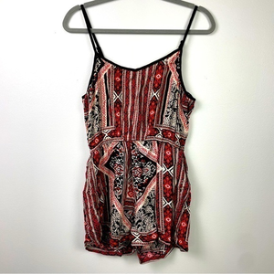 Angie Red‎ and Black Spaghetti Strap Romper